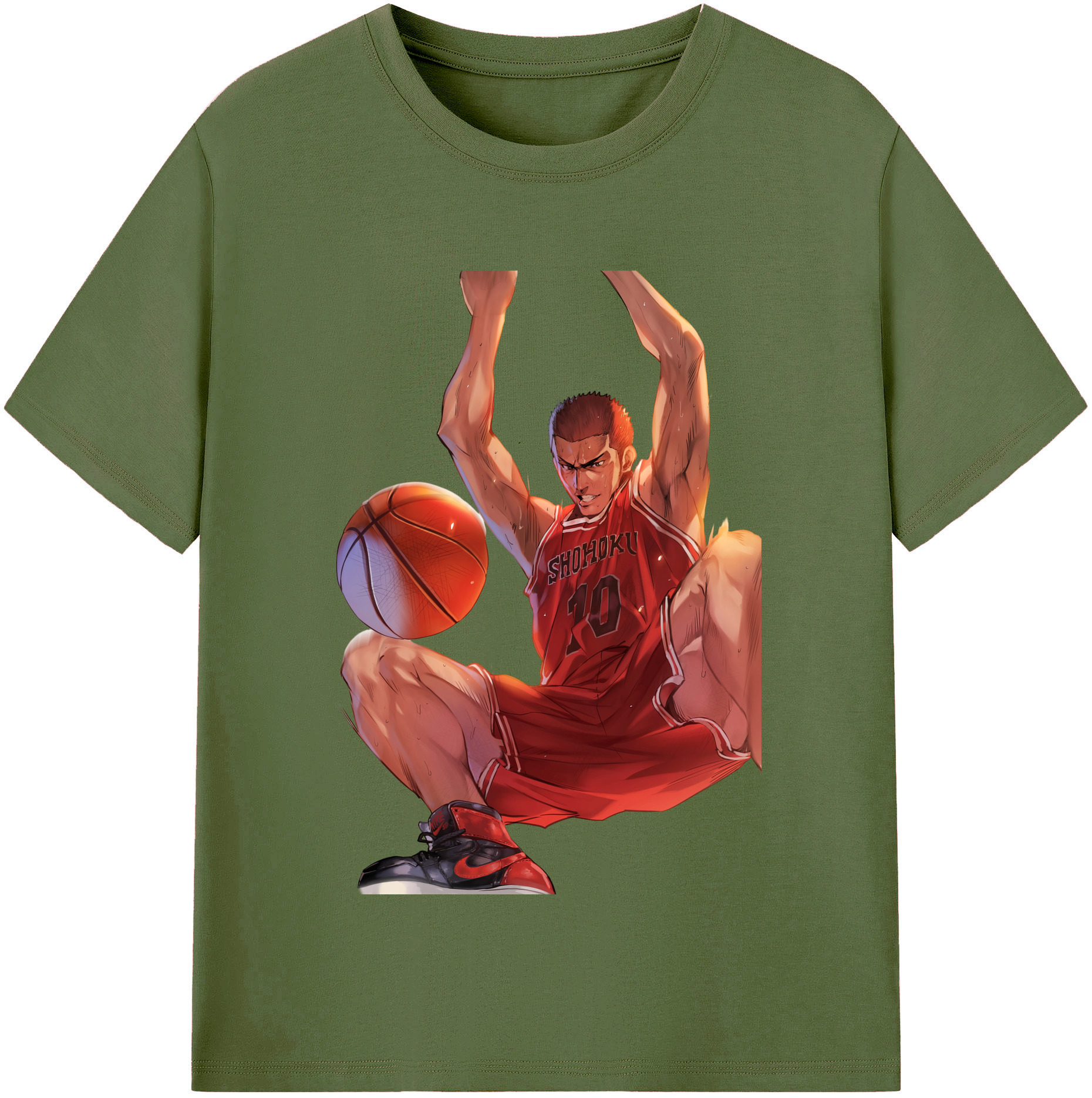 SLAM DUNK／スラムダンク 綿100％半袖Tシャツ（フロントプリント）